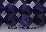 CGS458 15.5 inches 10mm faceted nuggets goldstone beads wholesale