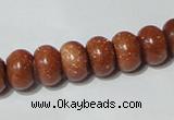 CGS65 15.5 inches 8*12mm rondelle goldstone beads wholesale