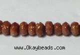 CGS67 15.5 inches 5*8mm faceted rondelle goldstone beads wholesale