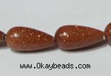 CGS72 15.5 inches 10*20mm teardrop goldstone beads wholesale