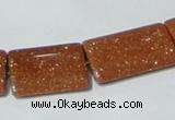 CGS84 15.5 inches 18*25mm rectangle goldstone beads wholesale