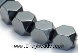 CHE05 14 inches 10*10mm faceted cube hematite beads Wholesale