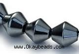 CHE06 14.5 inches 8*8mm bicone shape hematite beads Wholesale