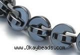 CHE10 16 inches 11mm curved moon shape hematite beads Wholesale