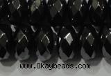 CHE105 15.5 inches 6*10mm faceted rondelle hematite beads wholesale