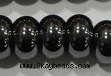 CHE112 15.5 inches 8*13mm rondelle large hole hematite beads