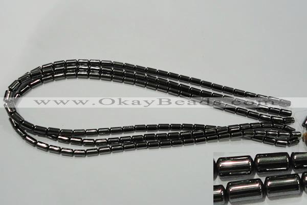 CHE117 15.5 inches 5*8mm tube hematite beads wholesale