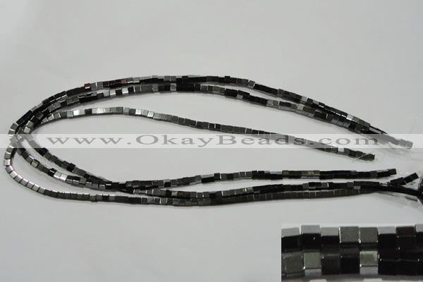 CHE180 15.5 inches 3*3mm cube hematite beads wholesale