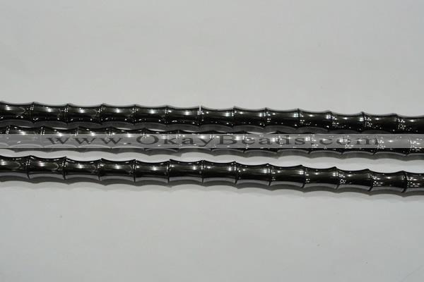 CHE204 15.5 inches 8*12mm bamboo hematite beads wholesale