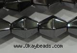 CHE217 15.5 inches 10*10mm faceted bicone hematite beads wholesale