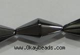 CHE219 15.5 inches 10*20mm faceted bicone hematite beads wholesale