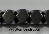 CHE224 15.5 inches 10*10mm faceted cube hematite beads wholesale