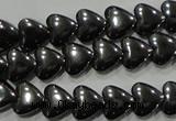 CHE256 15.5 inches 6*6mm heart hematite beads wholesale