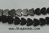 CHE268 15.5 inches 8*8mm heart hematite beads wholesale