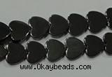 CHE269 15.5 inches 10*10mm heart hematite beads wholesale