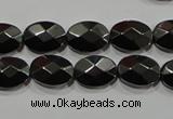 CHE281 15.5 inches 10*14mm faceted oval hematite beads wholesale