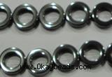 CHE302 15.5 inches 12mm donut hematite beads wholesale