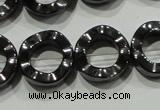 CHE304 15.5 inches 12mm donut hematite beads wholesale