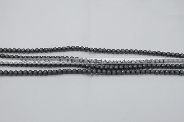 CHE401 15.5 inches 3mm round matte hematite beads wholesale