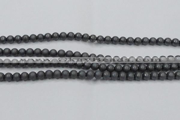 CHE404 15.5 inches 8mm round matte hematite beads wholesale