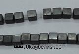 CHE415 15.5 inches 2*2mm cube matte hematite beads wholesale