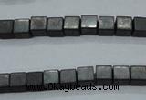 CHE416 15.5 inches 3*3mm cube matte hematite beads wholesale