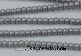 CHE418 15.5 inches 2mm round matte plated hematite beads wholesale