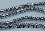 CHE422 15.5 inches 3mm round plated hematite beads wholesale