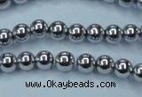 CHE425 15.5 inches 8mm round plated hematite beads wholesale