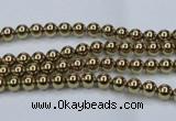 CHE430 15.5 inches 2mm round plated hematite beads wholesale