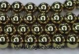 CHE435 15.5 inches 10mm round plated hematite beads wholesale