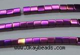 CHE454 15.5 inches 2*2mm cube plated hematite beads wholesale