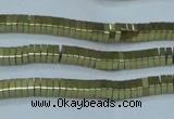 CHE559 15.5 inches 1*2*2mm square plated hematite beads wholesale