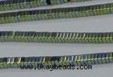 CHE560 15.5 inches 1*2*2mm square plated hematite beads wholesale