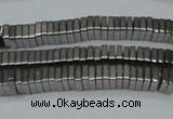 CHE569 15.5 inches 1*3*3mm square plated hematite beads wholesale