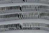 CHE578 15.5 inches 1*4*4mm square plated hematite beads wholesale