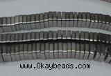 CHE579 15.5 inches 1*4*4mm square plated hematite beads wholesale