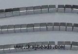 CHE590 15.5 inches 2*2mm cube plated hematite beads wholesale