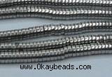 CHE641 15.5 inches 1*2mm tyre plated hematite beads wholesale