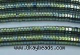 CHE645 15.5 inches 1*2mm tyre plated hematite beads wholesale