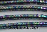 CHE656 15.5 inches 1*3mm tyre plated hematite beads wholesale