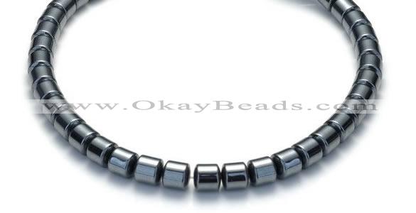 CHE67 15.5 inches 4mm column shape hematite beads Wholesale