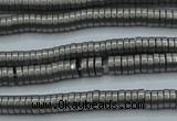 CHE670 15.5 inches 1*2mm tyre matte plated hematite beads