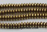 CHE729 15.5 inches 2*4mm rondelle plated hematite beads wholesale