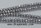 CHE731 15.5 inches 2*3mm faceted rondelle plated hematite beads