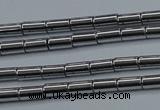 CHE760 15.5 inches 2*4mm tube plated hematite beads wholesale