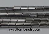 CHE767 15.5 inches 3*5mm tube plated hematite beads wholesale