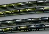 CHE769 15.5 inches 3*5mm tube plated hematite beads wholesale