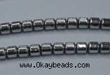 CHE774 15.5 inches 2*2mm drum plated hematite beads wholesale