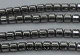 CHE775 15.5 inches 2*2mm drum plated hematite beads wholesale